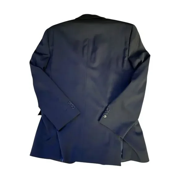 JOHN VARVATOS * U.S.A. Size 40 R Black Solid Wool Peak Lapel Sport Coat - Picture 3 of 10